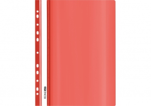 Папка-скоросшиватель А5 Economix с перфорацией, фактура "глянец", красная E31506-03