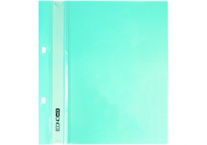 Папка-скоросшиватель А5 Economix с перфорацией, глянцевая фактура, голубая E31506-82