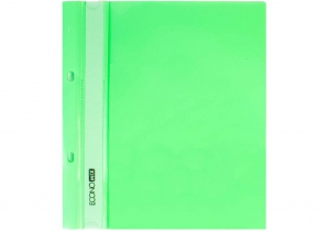 Папка-скоросшиватель А5 Economix с перфорацией, фактура "глянец", паст. зеленая E31506-84