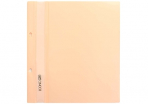 Папка-скоросшиватель А5 Economix с перфорацией, фактура "глянец", персиковая E31506-86