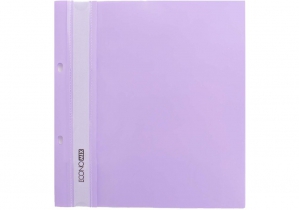 Папка-скоросшиватель А5 Economix с перфорацией, лавандовая фактура "глянец" E31506-88