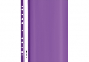 Папка-швидкозшивач А4 Economix з перфорацією, фактура "глянець", фіолетова E31510-12