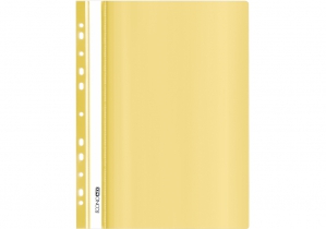 Папка-швидкозшивач А4 Economix з перфорацією, фактура "глянець", пастельна жовта E31510-85