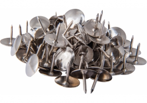 Кнопки металлические Economix, никелированные, 100 шт. E41101