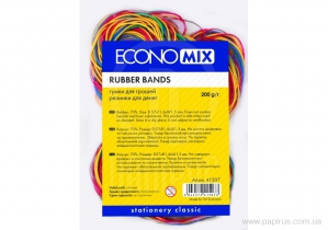 Резинки для денег Economix, 200г, ассорти E41507