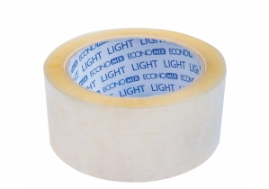 Стрічка клейка пакувальна 45 мм х 66 яр Economix light, прозора E47807