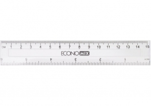 Линейка 15см пластиковая ECONOMIX E81310