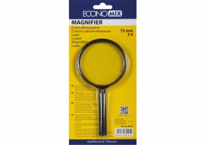 Скло збільшуюче Economix, d 75мм, 3-кратне E82101