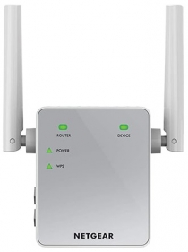 Расширитель WiFi-покрытия NETGEAR EX3700 AC750, 1xFE LAN, 2x внешн. ант. EX3700-100PES