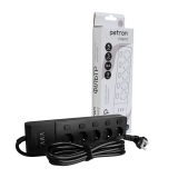 Фільтр мережевий 5 розеток + 3 х USB, 3 м, 16 А, 250 В, чорний Patron Power (SP1653-USB) EXT-PN-SP-1653-USB