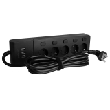 Фільтр мережевий 5 розеток + 3 х USB, 3 м, 16 А, 250 В, чорний Patron Power (SP1653-USB) EXT-PN-SP-1653-USB