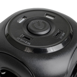 Фільтр мережевий 8 розеток + 2 х USB, 2 x USB-C, вежа, 3 м, 16 А, 250 В, чорний Patron Power (SP-1683-USBT) EXT-PN-SP-1683-USBT