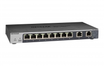 Коммутатор NETGEAR GS110EMX 8x1GE, 2xMulti-Gig (100M/1G/2.5G/5G/10G), управляемый GS110EMX-100PES