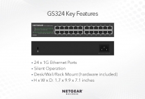 Комутатор NETGEAR GS324 24xGE, некерований GS324-200EUS