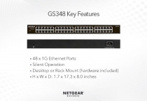 Комутатор NETGEAR GS348, 48xGE, некерований GS348-100EUS