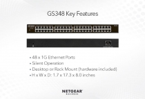 Коммутатор NETGEAR GS348, 48xGE, неуправляемый GS348-100EUS
