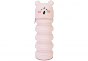 Пенал-подставка 2в1, 1 отделение MAXI H-2852-pink