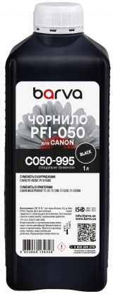 Чернила для Canon PFI-050 BK специальные 1 л, пигментные, черные Barva (C050-995) I-BARE-C050-1-B