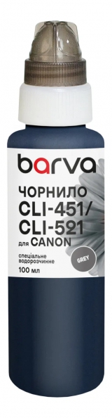 Чернила для Canon CLI-426/CLI-451/CLI-521 специальные 100 мл, водорастворимые, серые Barva (C521-469e) I-BARE-CCLI521-100GY
