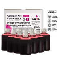 Чернила Barva Canon cli-521/cl-511 (mg2140/mp230/mp250/mp280) Magenta 1 л (10x100 мл) service pack (c521-1sp-m) I-BARE-CCLI521-1SP-M