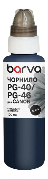 Чернила для Canon PG-40/PG-46/PG-84 специальные 100 мл, пигментные, черные Barva (C40-294e) I-BARE-CPG40-100-B-P