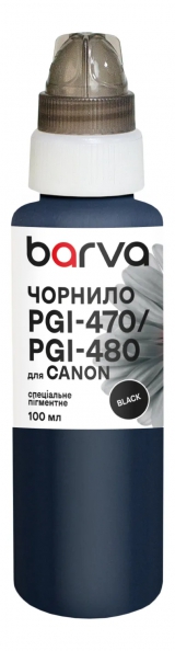 Чернила для Canon PGI-470/PGI-480 PGBK специальные 100 мл, пигментные, черные Barva (C470-552e) I-BARE-CPGI470-100BP