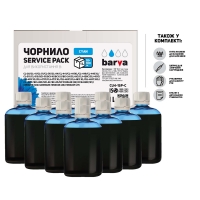 Чернила Barva Canon/HP/Lexmark универсальные №4 Cyan 1 л (10x100 мл) service pack (cu4-1sp-c) I-BARE-CU4-1SP-C