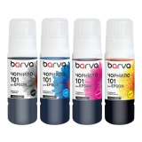 Комплект чернил для Epson 101 специальные 4х70 мл, OneKey, пигментные/водорастворимые, BK/C/M/Y Barva (E101-070-MP) I-BARE-E-101-070-MP