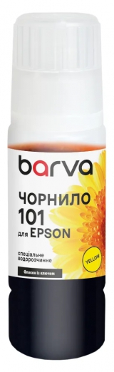 Чернила для Epson 101 Y специальные 70 мл, OneKey, водорастворимые, желтые Barva (E101-601e) I-BARE-E-101-070-Y