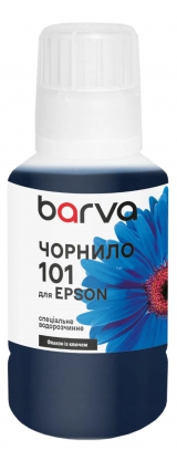 Чорнило для Epson 101 C спеціальне 140 мл, OneKey, водорозчинне, блакитне Barva (E101-604e) I-BARE-E-101-140-C