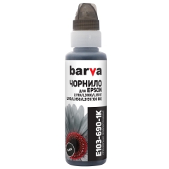 Чорнило Barva для фабрик друку Epson l1110/l3100 (103) black 100 мл (e103-690-1k) у флаконі onekey (1k) I-BARE-E-103-1K-B