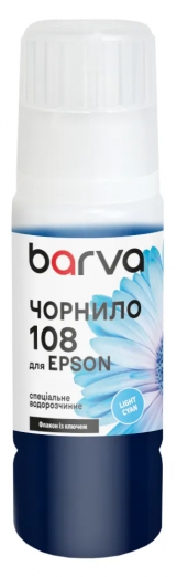 Чернила для Epson 108 LC специальные 70 мл, OneKey, водорастворимые, светло-голубые Barva (E108-952e) I-BARE-E-108-070-LC
