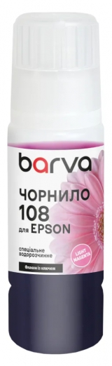 Чернила для Epson 108 LM специальные 70 мл, OneKey, водорастворимые, светло-пурпурные Barva (E108-953e) I-BARE-E-108-070-LM