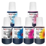 Комплект чорнил для Epson 108 спеціальні 6x140 мл, OneKey, водорозчинні, BK/C/M/Y/LC/LM Barva (E108-140-MP) I-BARE-E-108-140-MP