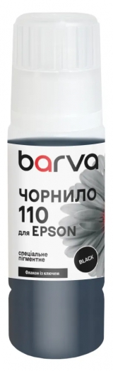 Чорнило для Epson 110 BK спеціальне 70 мл, OneKey, пігментне, чорне Barva (E110-724e) I-BARE-E-110-070-B-P