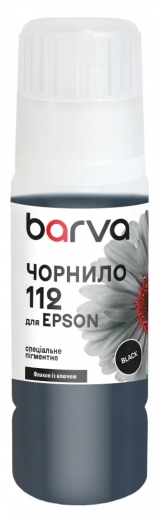 Чорнило для Epson 112 BK спеціальне 70 мл, OneKey, пігментне, чорне Barva (E112-817e) I-BARE-E-112-070-B-P