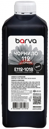 Чернила для Epson 112 BK специальные 1 л, водорастворимые, черные Barva (E112-1018) I-BARE-E-112-1-B