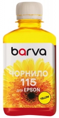 Чорнило для Epson 115 y спеціальне 180 мл, водорозчинне, жовте Barva (e115-875) I-BARE-E-115-180-Y