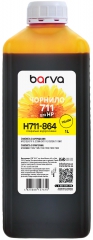 Чорнило для HP 711 y спеціальне 1 л, водорозчинне, жовте Barva (h711-864) I-BARE-H711-1-Y