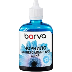 Чернила для HP универсальные №3 100 мл, водорастворимые, светло-голубые Barva (HU3-967) I-BARE-HU3-100-LC