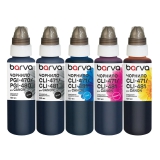 Комплект чернил для Canon PGI-470PGBK + CLI-471BK/C/M/Y специальные 5x100 мл, пигментные/водорастворимые, PGBK/BK/C/M/Y Barva (CPGI470-100-MP) I-BARE-PG470-100-MP