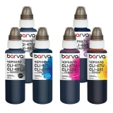 Комплект чорнил для Canon PGI-480PGBK + CLI-481BK/C/M/Y/PB спеціальні 6x100 мл, пігментне/водорозчинні, PGBK/BK/C/M/Y/PB Barva (CPGI480-100-2MP) I-BARE-PG480-100-2MP