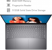 Ноутбук Dell Inspiron 5510 15.6" FHD AG, Intel i5-11300H, 8GB, F512GB, UMA, Win11, серебристый I5558S3NIW-90S