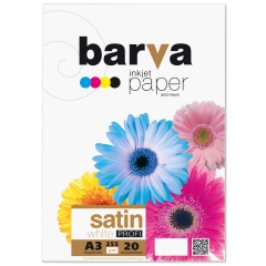 Фотопапір білий сатин 255 г/м2, а3, 20 арк profi Barva (ip-v255-370) IP-BAR-P-V255-370