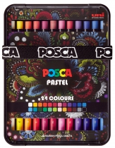 Пастель воскова POSCA PASTEL, 24 кольори Uni KPA-100/24C