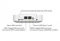 4G/LTE Модем/Маршрутизатор NETGEAR LM1200, LTE CAT 4, 1xGE LAN, 1xGE WAN, 1xUSB-C, 2xTS-9 LM1200-100EUS
