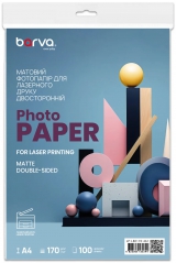Фотобумага для лазерной печати матовая двусторонняя 170 г/м2, A4, 100 л Everyday Barva (LP-LBE170-461) LP-BAR-LBE170-461