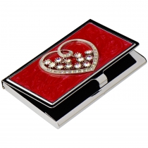 Набор подарочный "Crystal Heart": ручка шариковая + визитница, зеленый Langres LS.122008-04