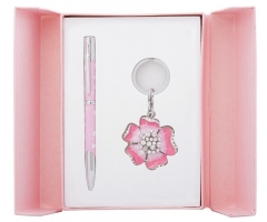 Набор подарочный "Bloom": ручка шариковая + брелок, розовый Langres