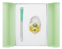 Набор подарочный "Fairy Tale": ручка шариковая + крючок д/сумки, зеленый Langres LS.122027-04